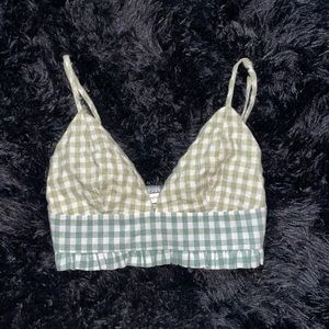 Gingham urban outfitters crop top